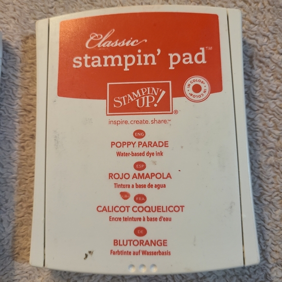 4 Stamp Pads used once. 4 shades of red. Classic stampin pads - Picture 4 of 5